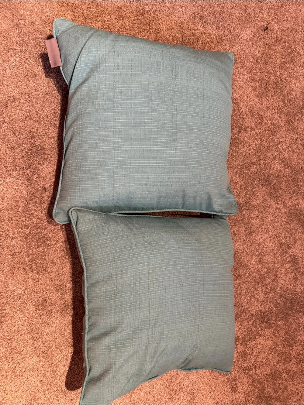 Decorative Teal Square Throw Pillow - Set of 2